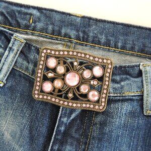 Glam Pink Rhinestone Belt Buckle | Fashion Accessory